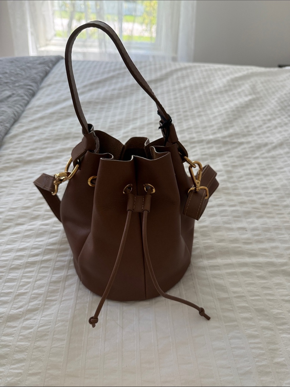 ABLE Leather Bucket Bag